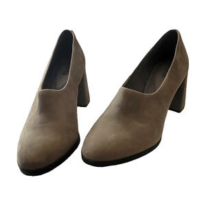 Camper GREY Kara Suede Women Block Heel Pump Shoes Size 10US / 40EU